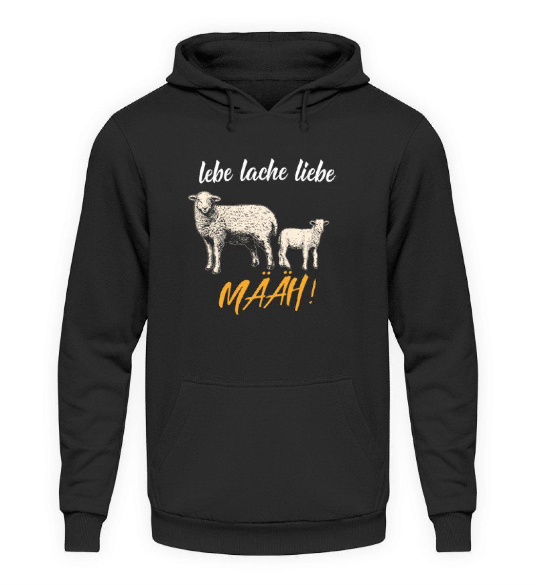Schaf lebe lache liebe · Unisex Kapuzenpullover Hoodie-Unisex Hoodie-Jet Black-L-Agrarstarz