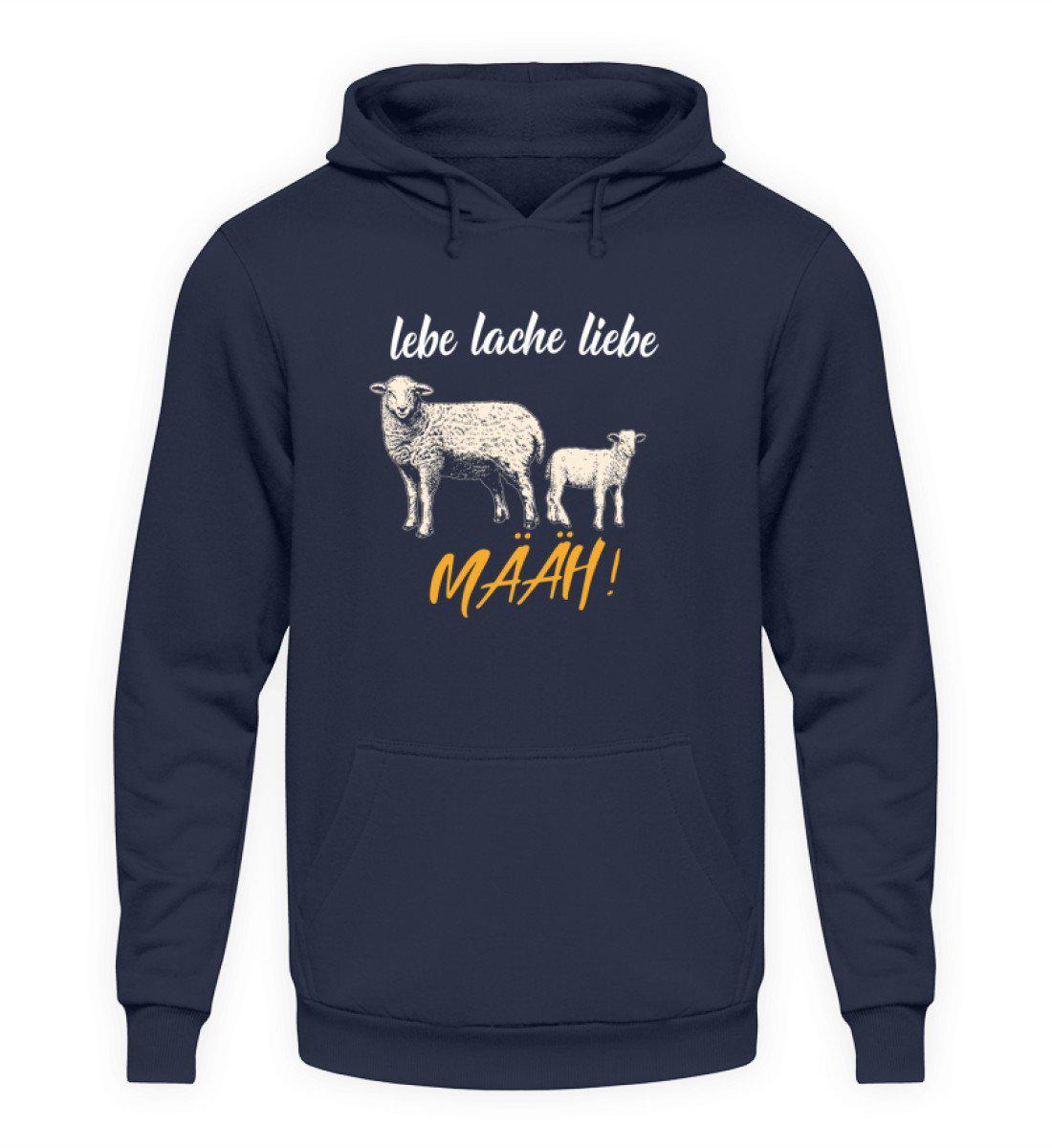 Schaf lebe lache liebe · Unisex Kapuzenpullover Hoodie-Unisex Hoodie-Oxford Navy-L-Agrarstarz