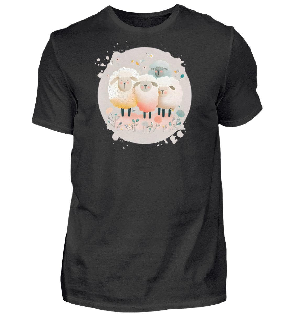 Schafe · Herren T-Shirt-Herren Basic T-Shirt-Black-XS-Agrarstarz