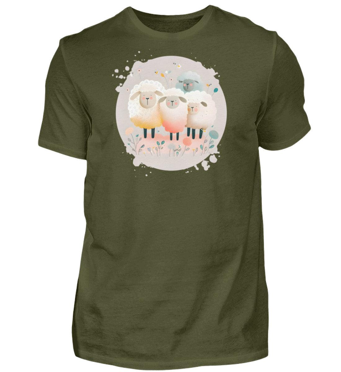 Schafe · Herren T-Shirt-Herren Basic T-Shirt-Urban Khaki-S-Agrarstarz