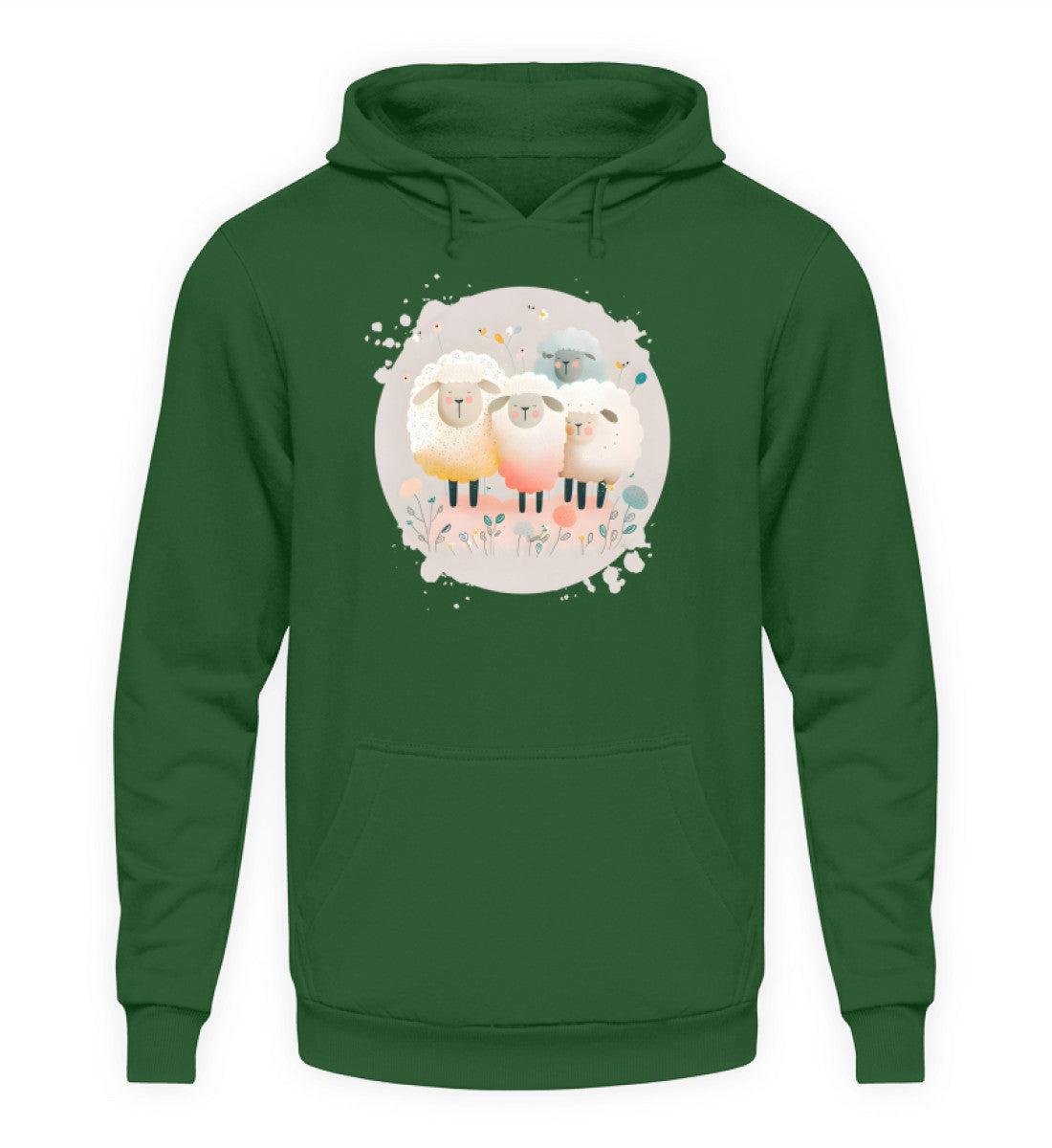 Schafe · Unisex Kapuzenpullover Hoodie-Unisex Hoodie-Bottle Green-XS-Agrarstarz