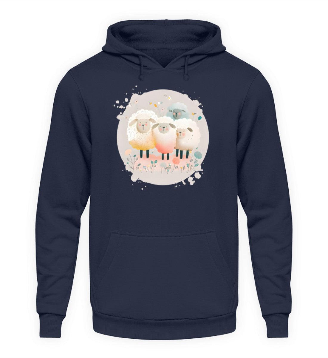 Schafe · Unisex Kapuzenpullover Hoodie-Unisex Hoodie-Oxford Navy-XS-Agrarstarz