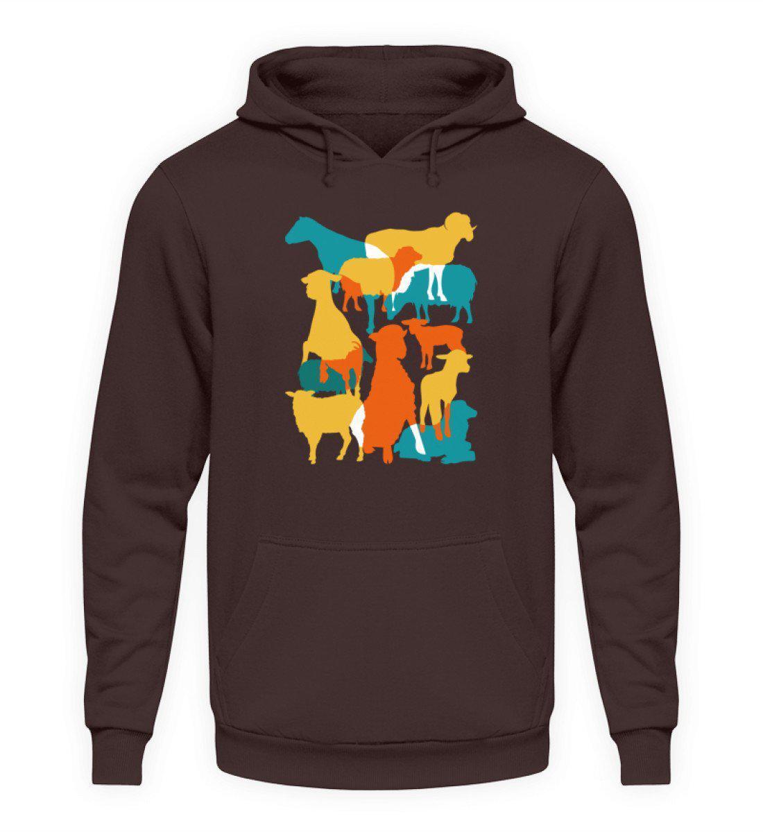 Schafe geometric · Unisex Kapuzenpullover Hoodie-Unisex Hoodie-Hot Chocolate-S-Agrarstarz
