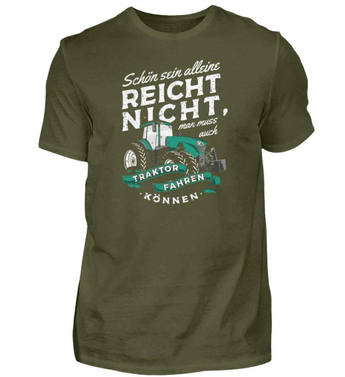 Schön sein alleine reicht nicht · Herren T-Shirt-Herren Basic T-Shirt-Urban Khaki-S-Agrarstarz