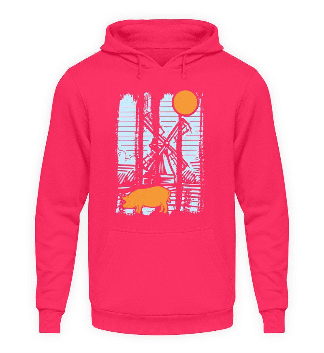 Schwein Colourful · Unisex Kapuzenpullover Hoodie-Unisex Hoodie-Hot Pink-L-Agrarstarz