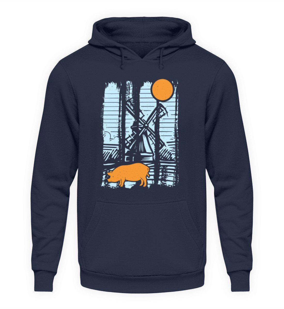 Schwein Colourful · Unisex Kapuzenpullover Hoodie-Unisex Hoodie-Oxford Navy-L-Agrarstarz
