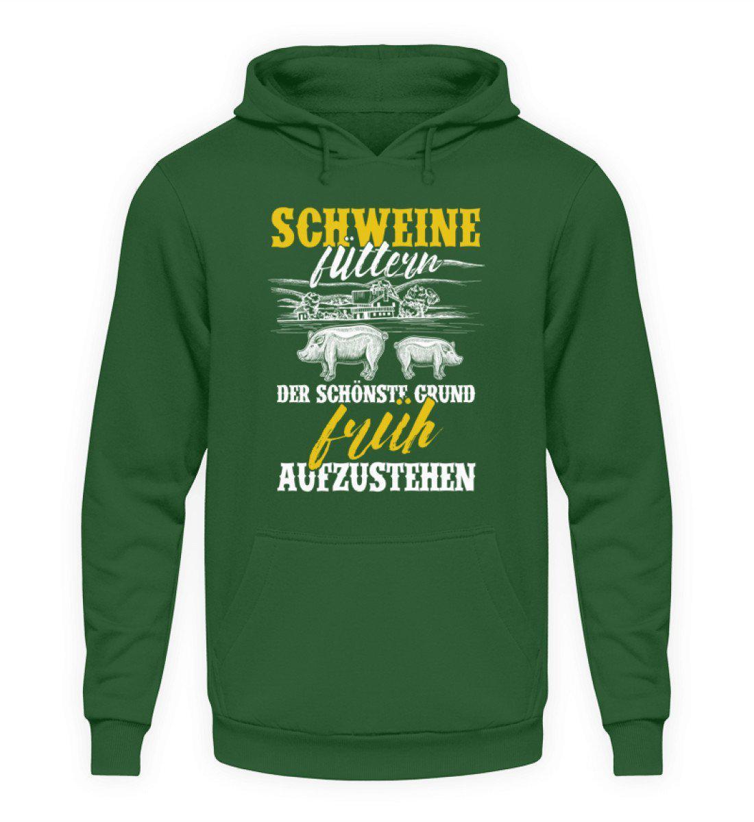 Schweine füttern · Unisex Kapuzenpullover Hoodie-Unisex Hoodie-Bottle Green-S-Agrarstarz
