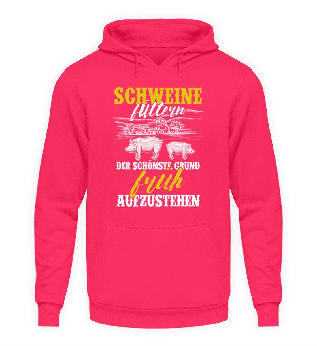 Schweine füttern · Unisex Kapuzenpullover Hoodie-Unisex Hoodie-Hot Pink-S-Agrarstarz