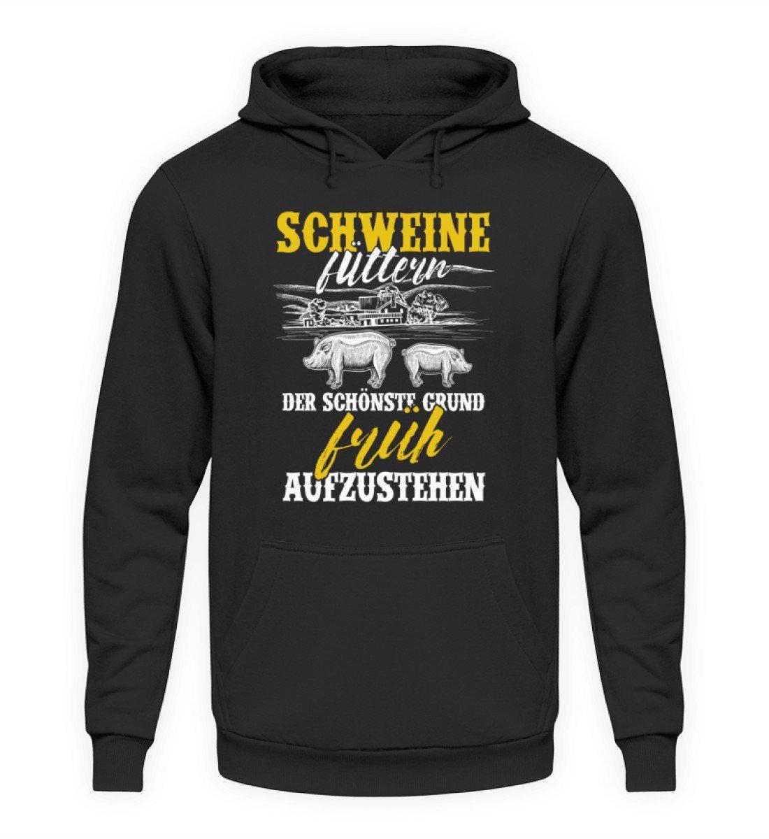 Schweine füttern · Unisex Kapuzenpullover Hoodie-Unisex Hoodie-Jet Black-S-Agrarstarz