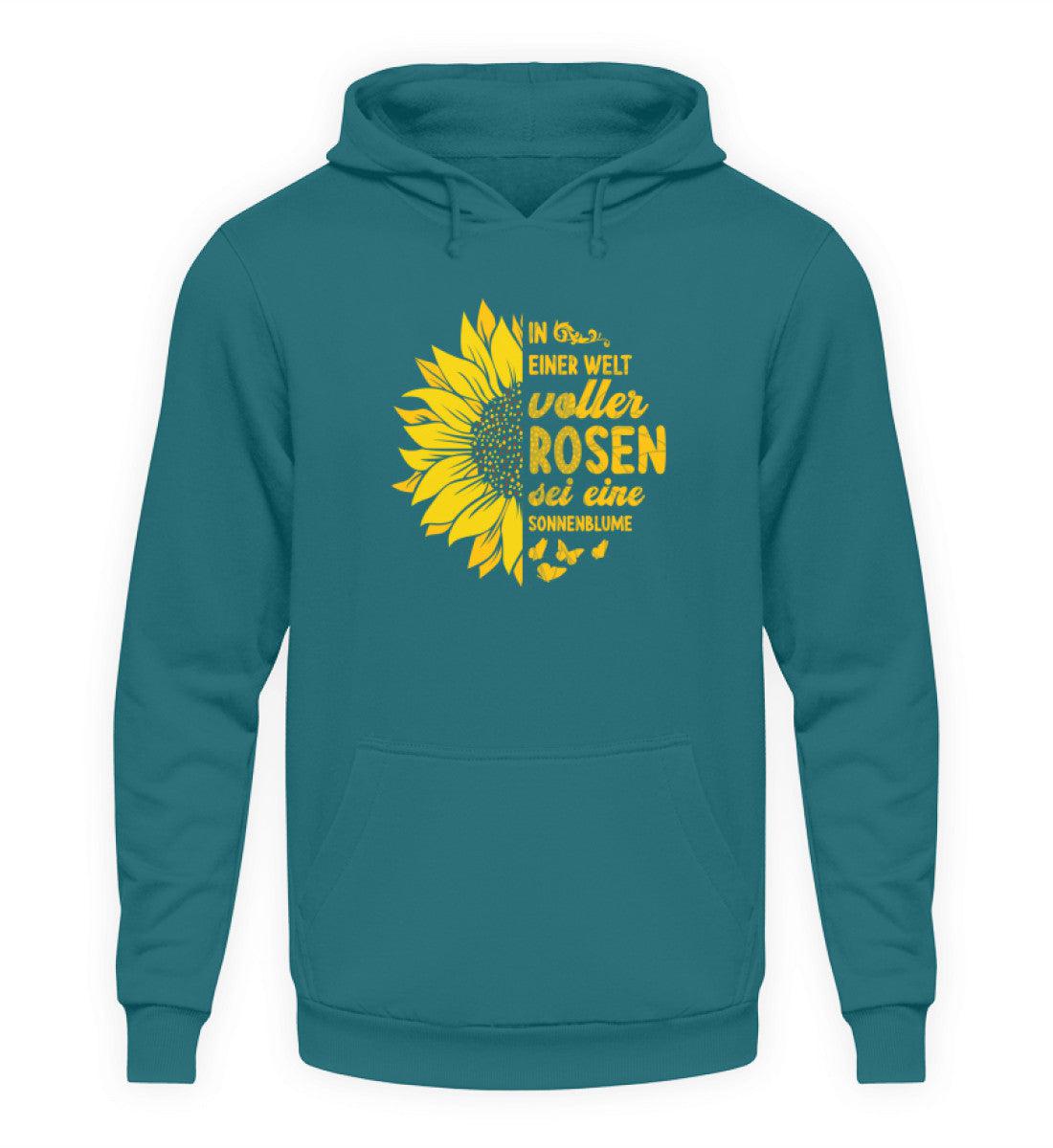 Sei eine Sonnenblume · Unisex Kapuzenpullover Hoodie-Unisex Hoodie-Airforce Blue-S-Agrarstarz
