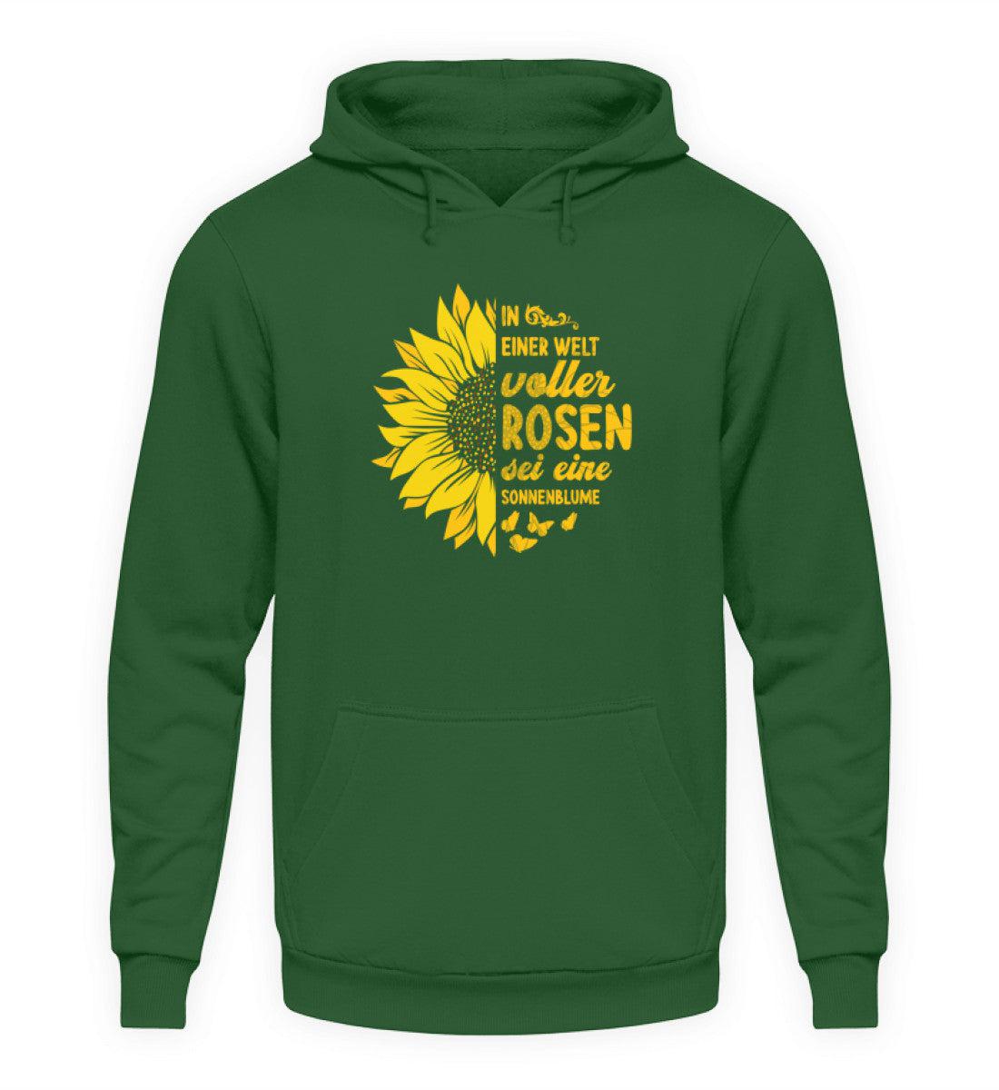 Sei eine Sonnenblume · Unisex Kapuzenpullover Hoodie-Unisex Hoodie-Bottle Green-S-Agrarstarz