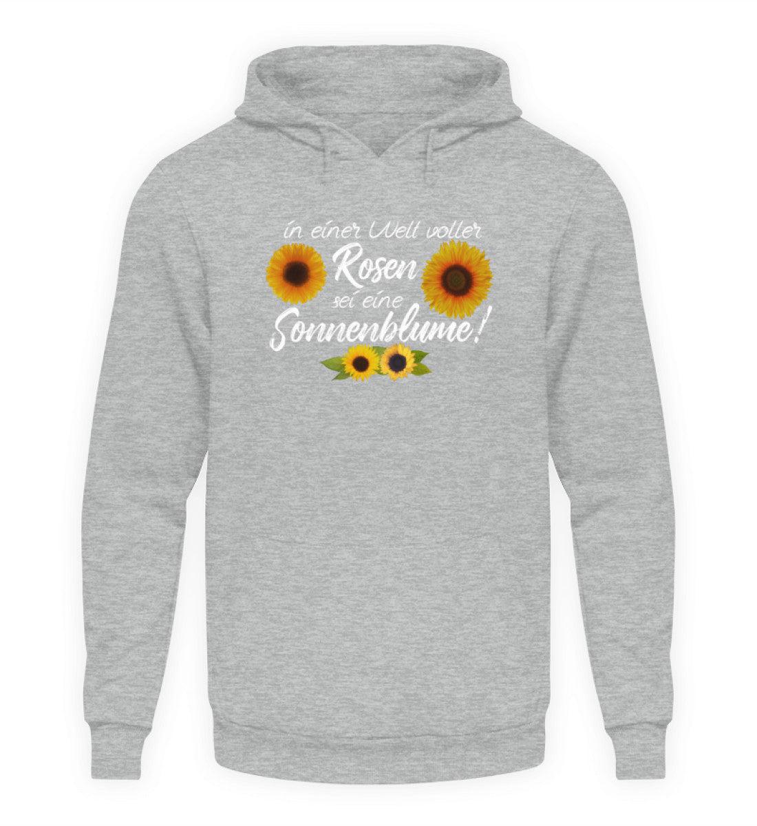 Sei eine Sonnenblume · Unisex Kapuzenpullover Hoodie-Unisex Hoodie-Heather Sport Grey-XS-Agrarstarz