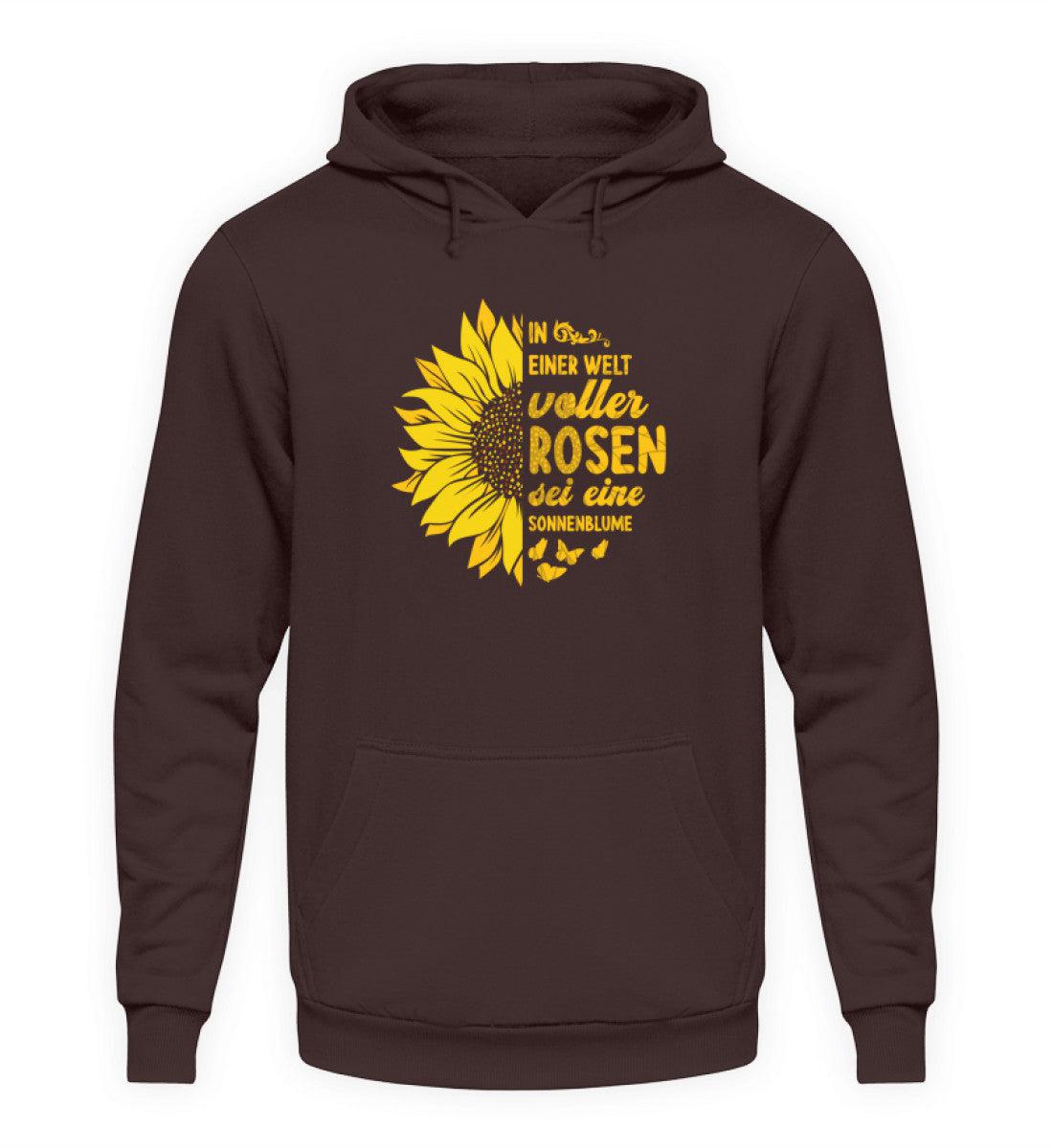 Sei eine Sonnenblume · Unisex Kapuzenpullover Hoodie-Unisex Hoodie-Hot Chocolate-S-Agrarstarz
