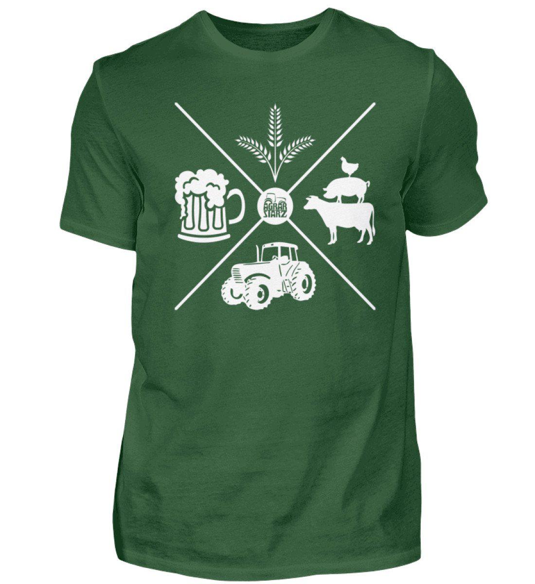 Simple X · Herren T-Shirt-Herren Basic T-Shirt-Bottle Green-S-Agrarstarz