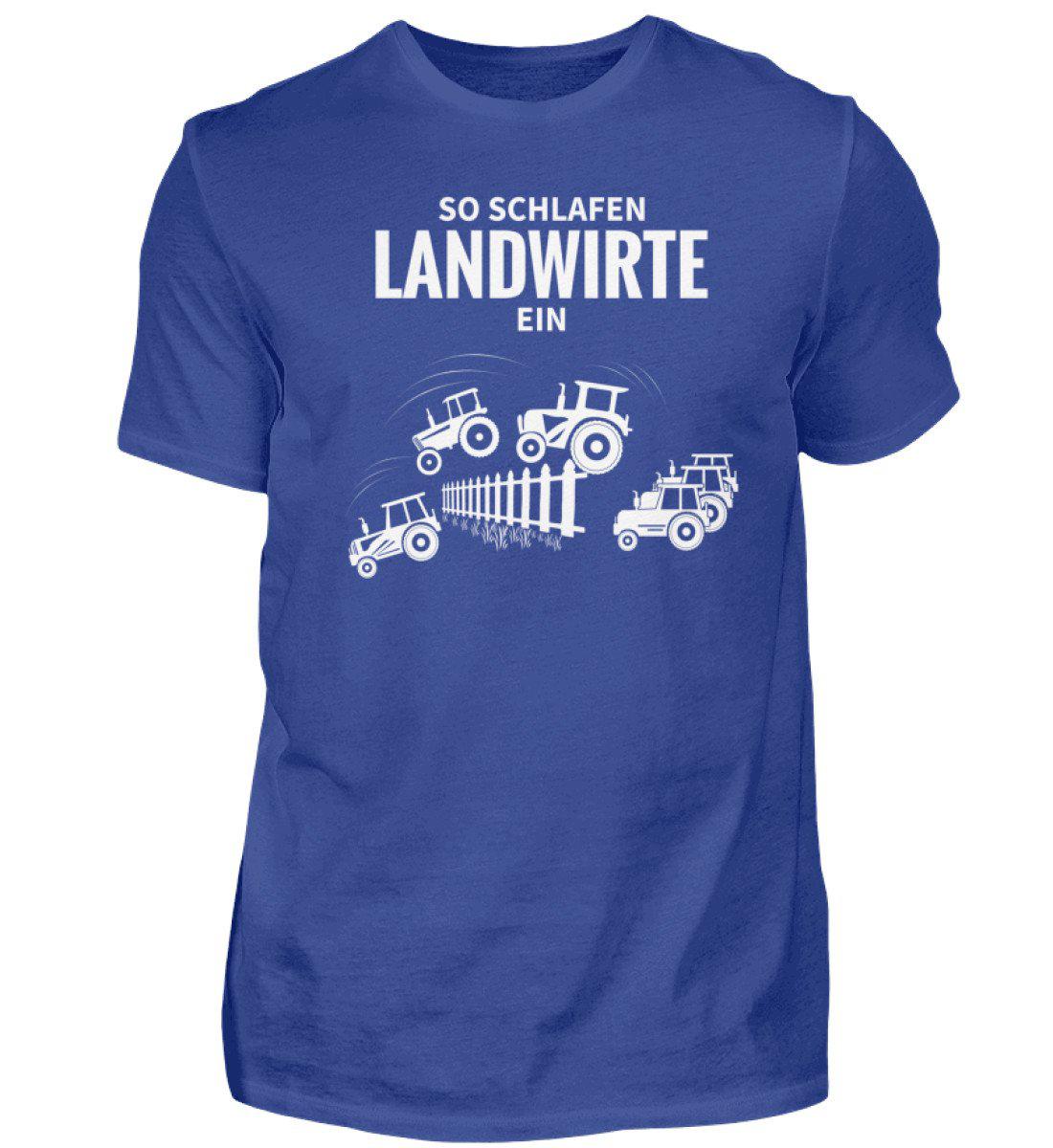 So schlafen Landwirte ein · Herren T-Shirt-Herren Basic T-Shirt-Royal Blue-S-Agrarstarz