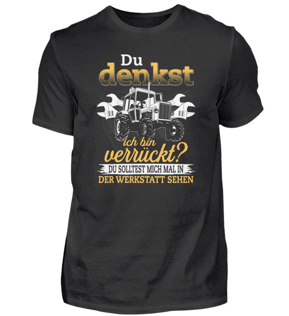 Solltest mich mal in der Werkstatt sehen · Herren T-Shirt-Herren Basic T-Shirt-Black-S-Agrarstarz
