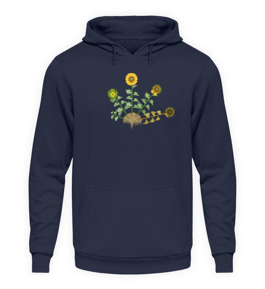 Sonnenblume Lebenszyklus · Unisex Kapuzenpullover Hoodie-Unisex Hoodie-Oxford Navy-S-Agrarstarz