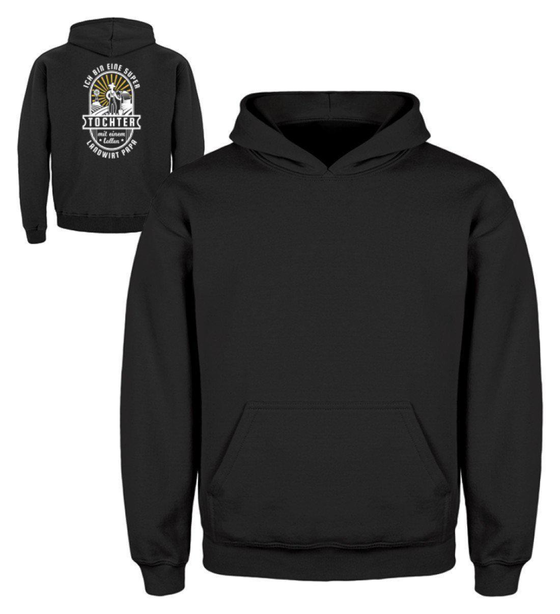 Super Tochter · Kinder Kapuzenpullover Hoodie-Kinder Hoodie-Jet Black-3/4 (98/104)-Agrarstarz