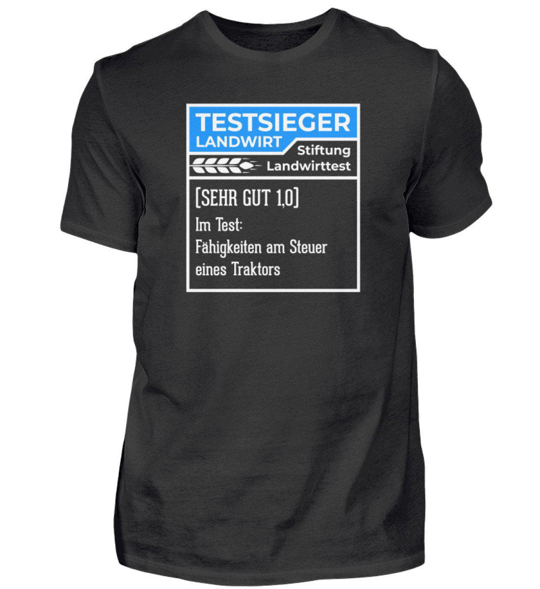 Testsieger Landwirt blau · Herren T-Shirt-Herren Basic T-Shirt-Black-S-Agrarstarz