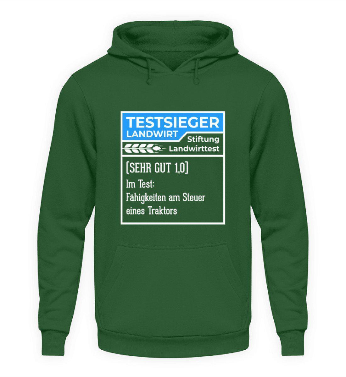 Testsieger Landwirt blau · Unisex Kapuzenpullover Hoodie-Unisex Hoodie-Bottle Green-S-Agrarstarz