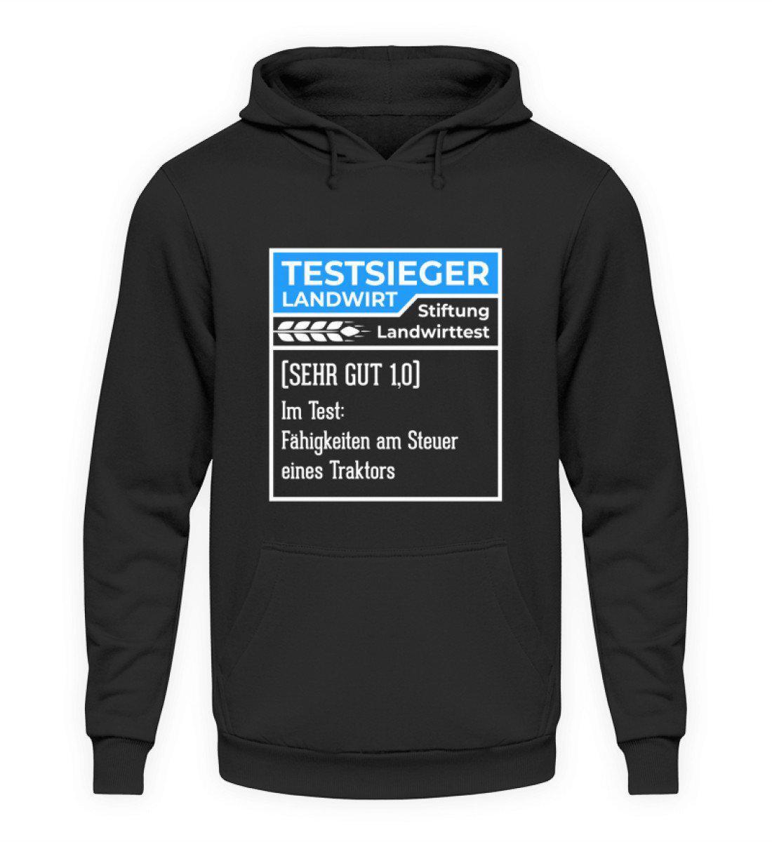 Testsieger Landwirt blau · Unisex Kapuzenpullover Hoodie-Unisex Hoodie-Jet Black-S-Agrarstarz