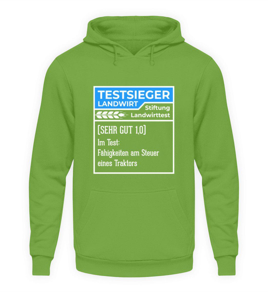 Testsieger Landwirt blau · Unisex Kapuzenpullover Hoodie-Unisex Hoodie-LimeGreen-S-Agrarstarz