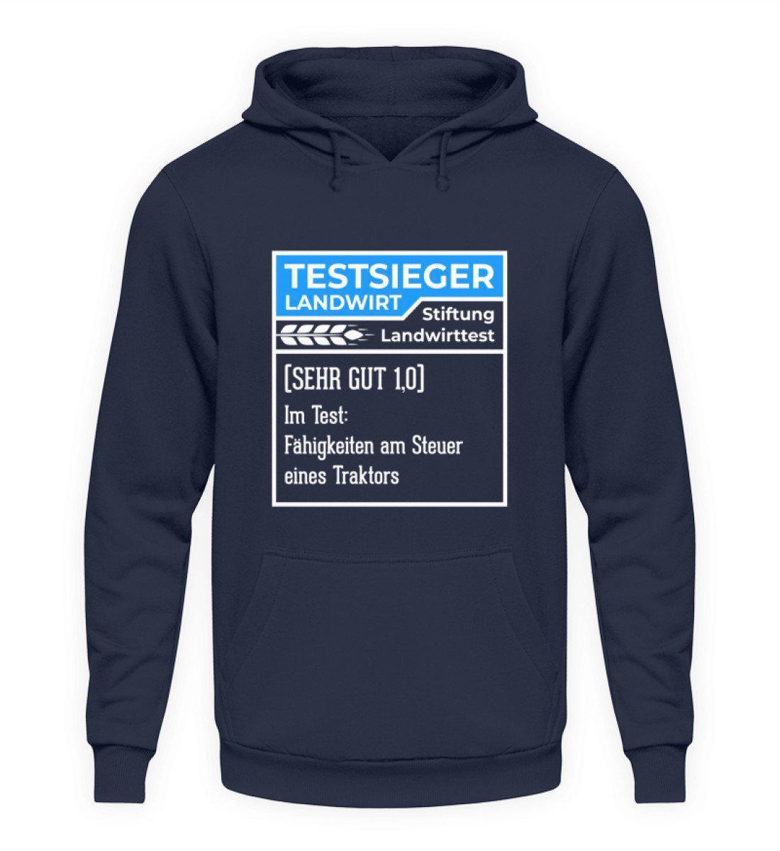 Testsieger Landwirt blau · Unisex Kapuzenpullover Hoodie-Unisex Hoodie-Oxford Navy-S-Agrarstarz