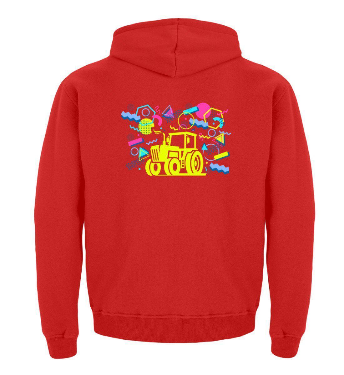 Traktor 80er Style · Kinder Kapuzenpullover Hoodie-Kinder Hoodie-Fire Red-12/14 (152/164)-Agrarstarz