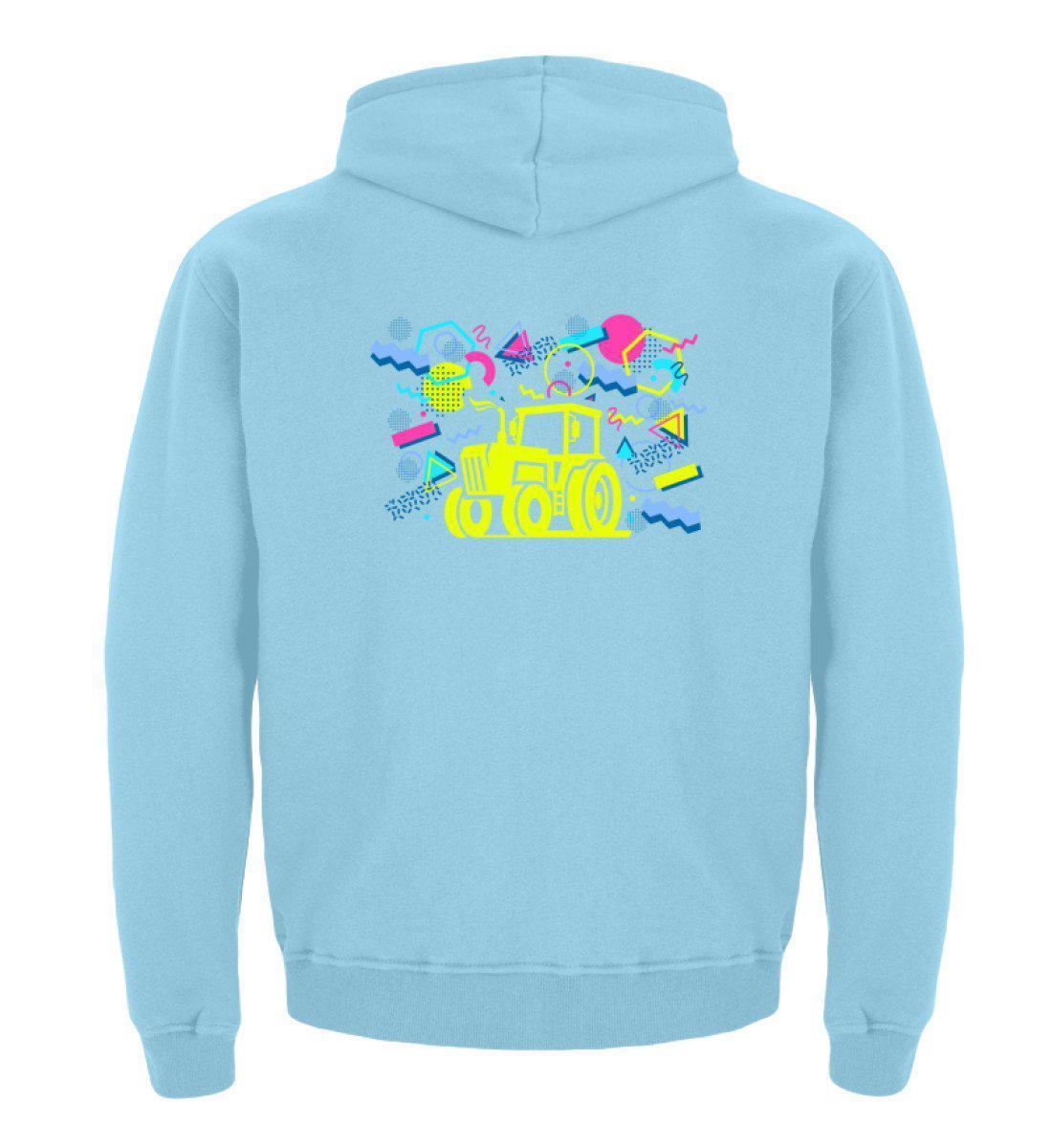Traktor 80er Style · Kinder Kapuzenpullover Hoodie-Kinder Hoodie-Sky Blue-12/14 (152/164)-Agrarstarz