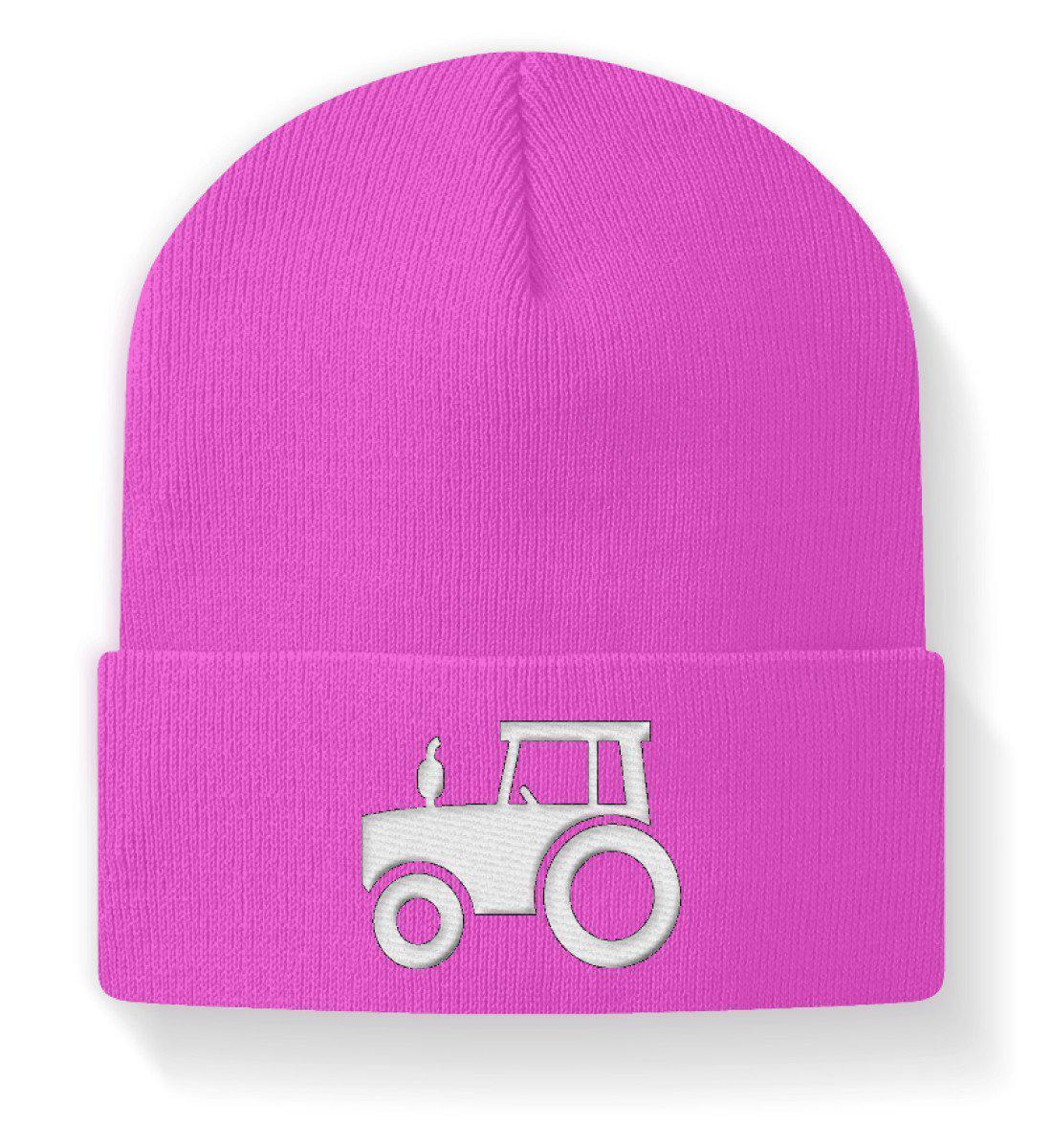 Traktor · Beanie Mütze-Beanie mit Stick-Fuchsia-M-Agrarstarz