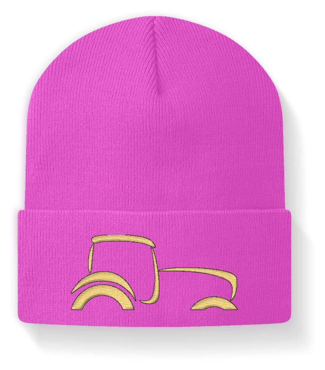 Traktor · Beanie Mütze-Beanie mit Stick-Fuchsia-M-Agrarstarz