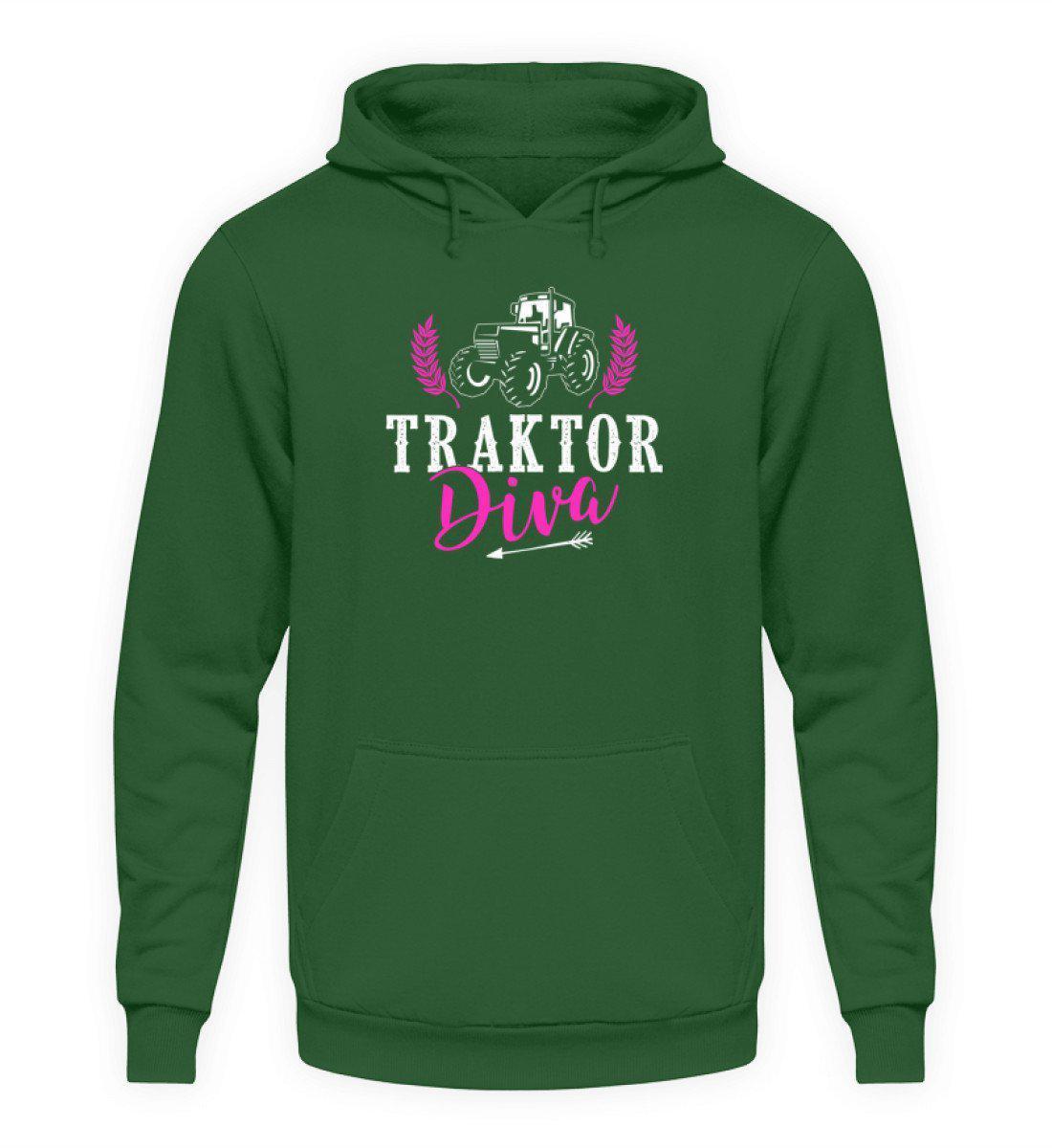 Traktor Diva · Unisex Kapuzenpullover Hoodie-Unisex Hoodie-Bottle Green-L-Agrarstarz