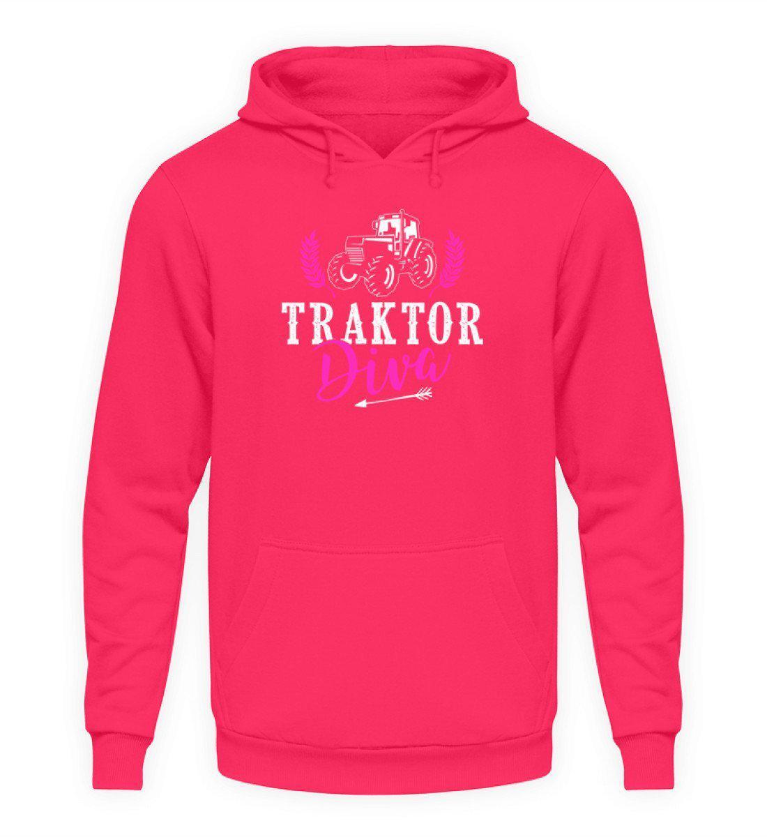 Traktor Diva · Unisex Kapuzenpullover Hoodie-Unisex Hoodie-Hot Pink-L-Agrarstarz