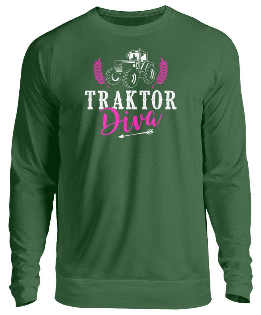 Traktor Diva · Unisex Sweatshirt Pullover-Unisex Sweatshirt-Bottle Green-S-Agrarstarz