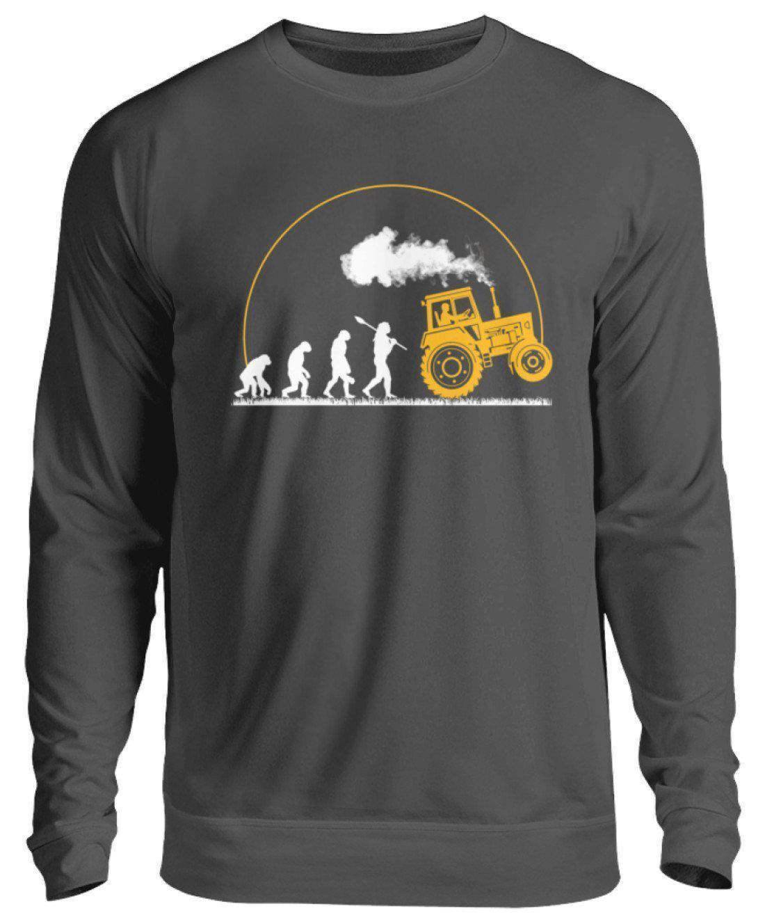 Traktor Evolution Gelb · Unisex Sweatshirt Pullover-Unisex Sweatshirt-Storm Grey (Solid)-S-Agrarstarz