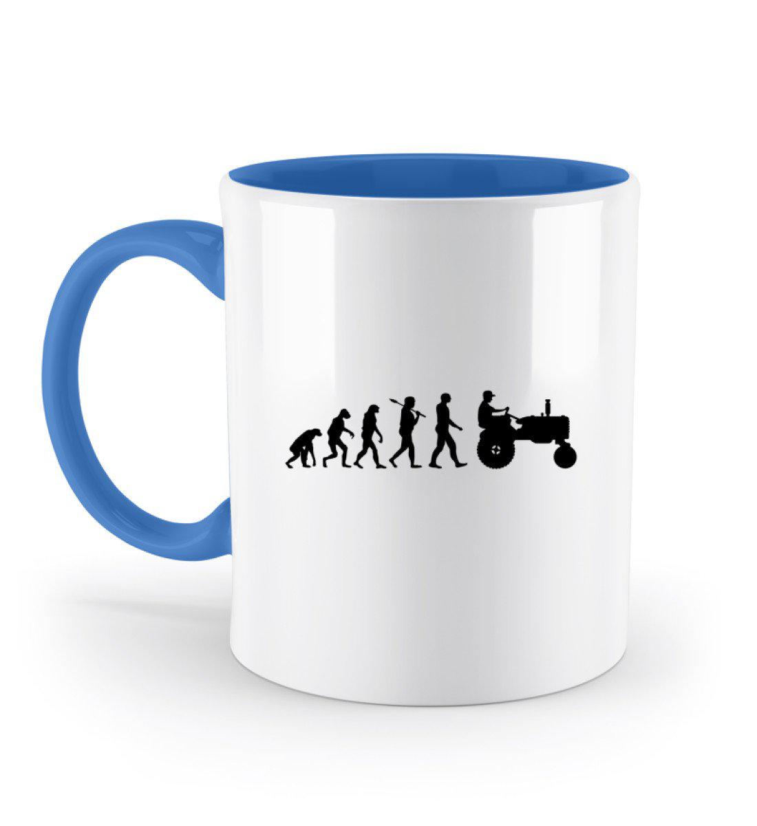Traktor Evolution · Keramik Tasse zweifarbig-Keramik Tasse Zweifarbig-Blue-330ml-Agrarstarz