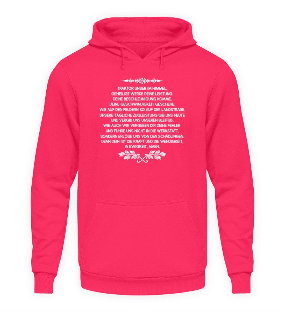 Traktor Gebet · Unisex Kapuzenpullover Hoodie-Unisex Hoodie-Hot Pink-L-Agrarstarz