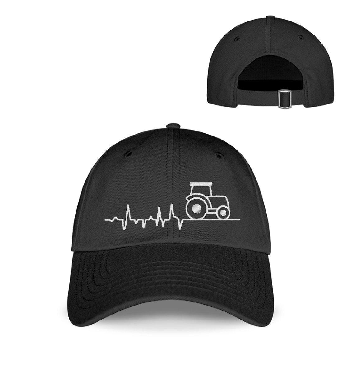 Traktor Heartbeat · Kappe-Baseball Cap mit Stick-Black-Einheitsgröße-Agrarstarz