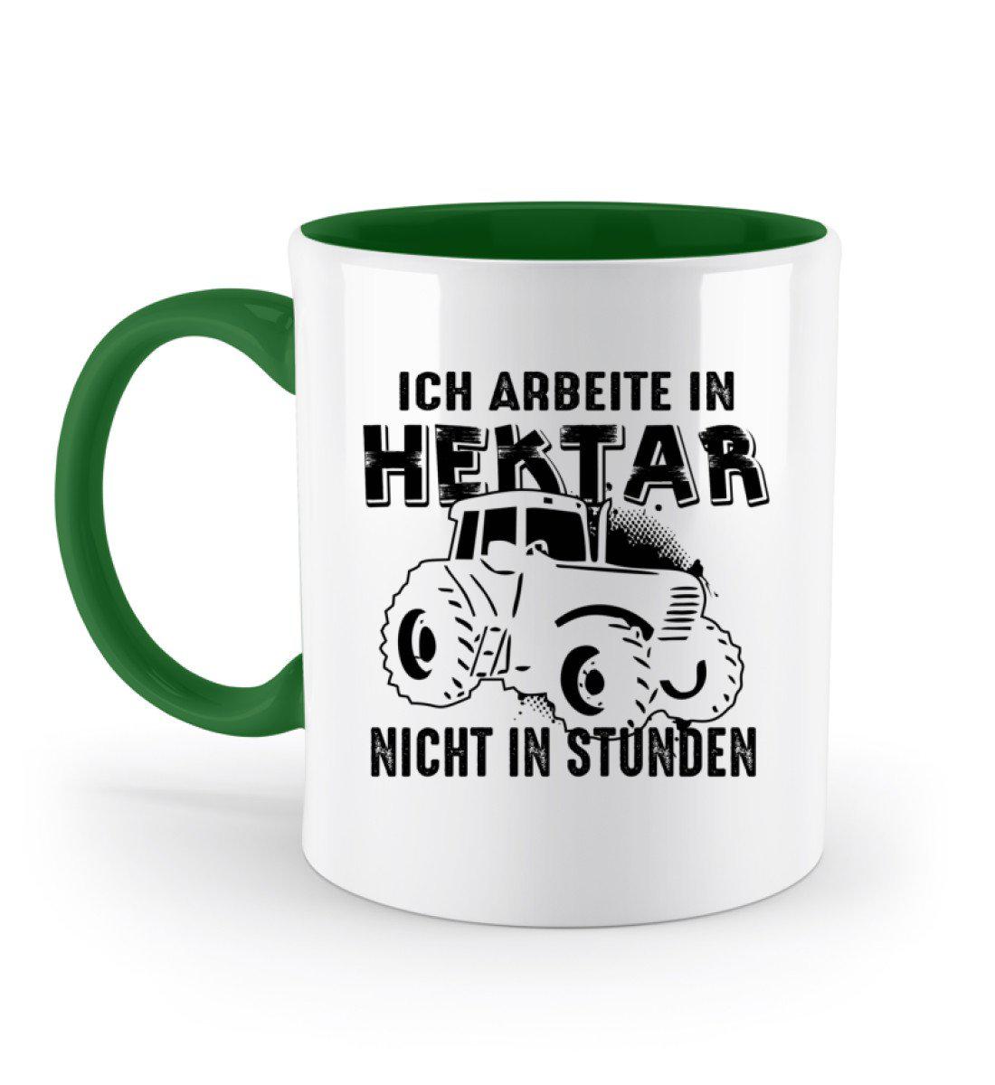 Traktor Hektar Stunden · Keramik Tasse zweifarbig-Keramik Tasse Zweifarbig-Irish Green-330ml-Agrarstarz