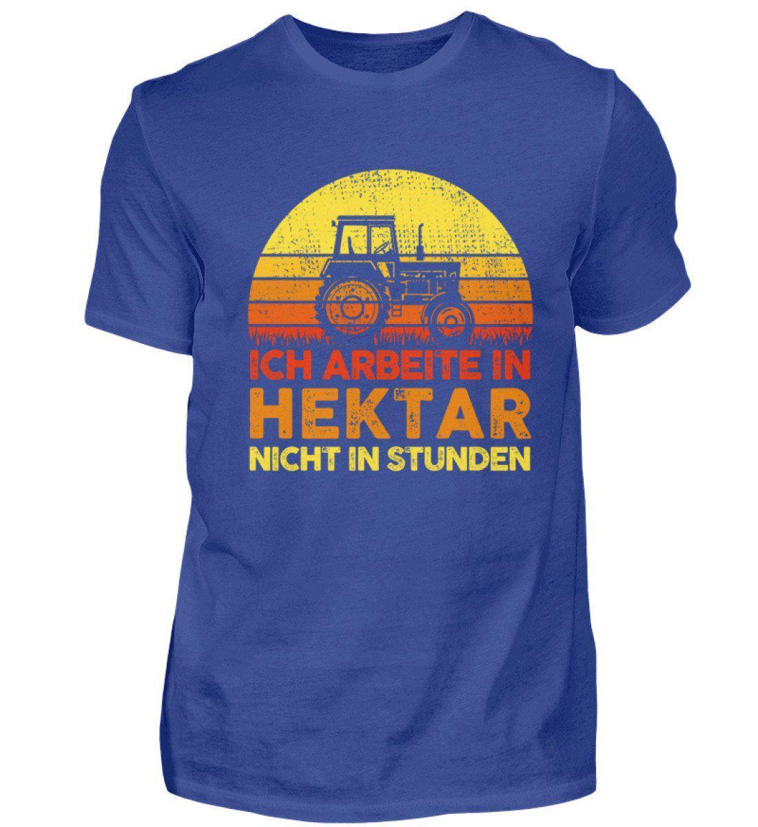 Traktor Hektar Stunden Retro · Herren T-Shirt-Herren Basic T-Shirt-Royal Blue-S-Agrarstarz