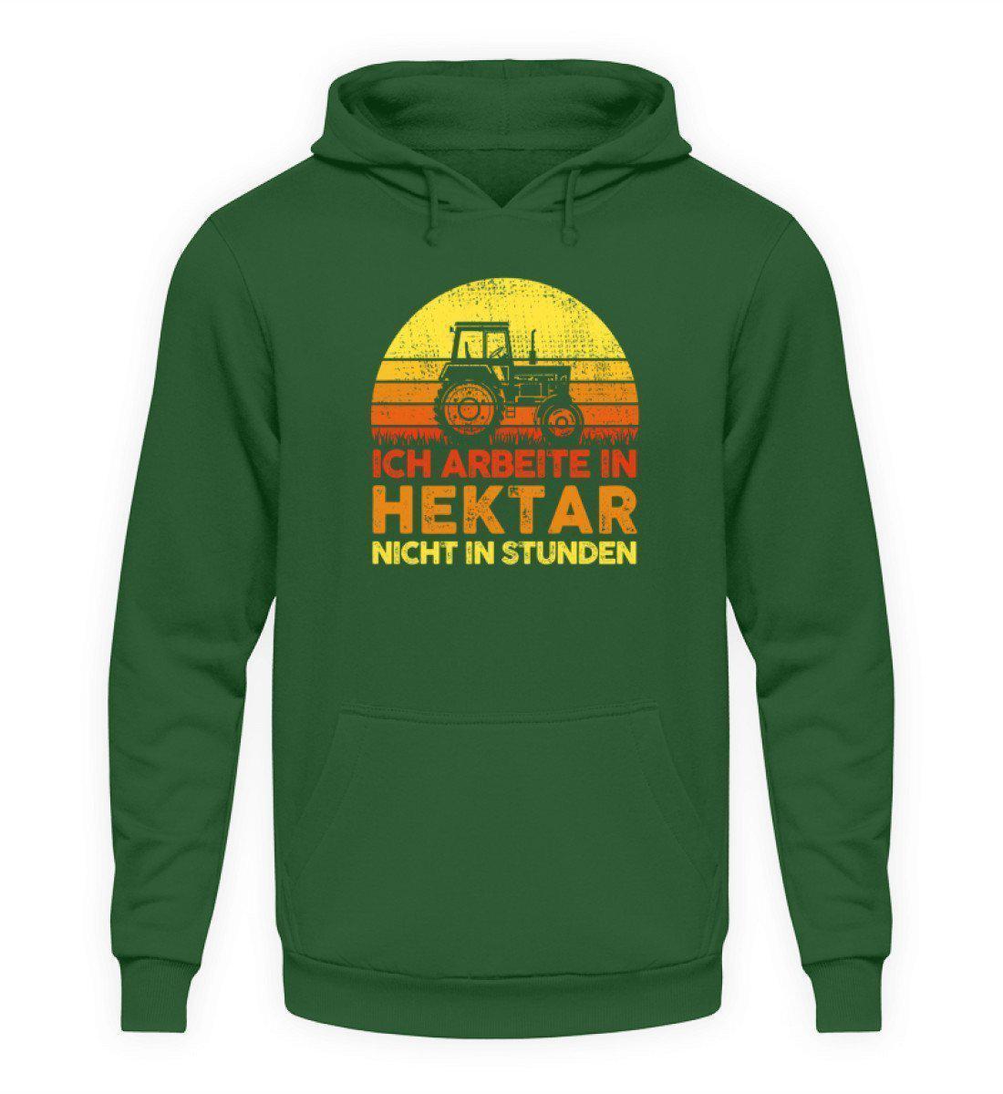 Traktor Hektar Stunden Retro · Unisex Kapuzenpullover Hoodie-Unisex Hoodie-Bottle Green-L-Agrarstarz
