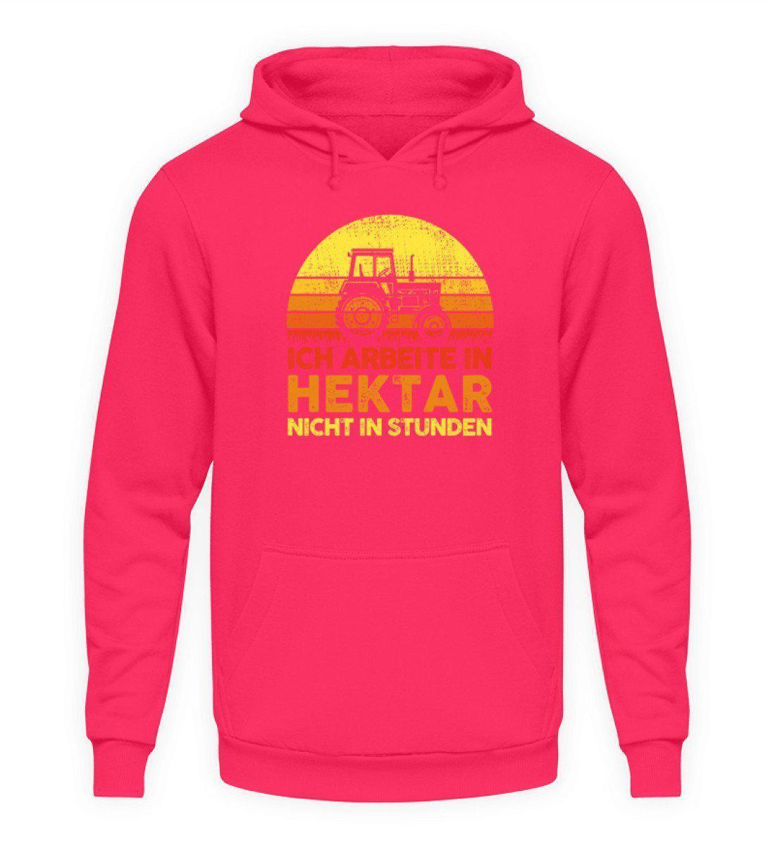 Traktor Hektar Stunden Retro · Unisex Kapuzenpullover Hoodie-Unisex Hoodie-Hot Pink-L-Agrarstarz