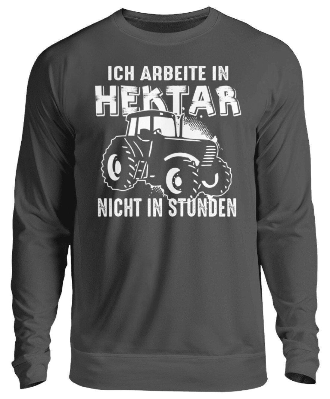 Traktor Hektar Stunden · Unisex Sweatshirt Pullover-Unisex Sweatshirt-Storm Grey (Solid)-S-Agrarstarz