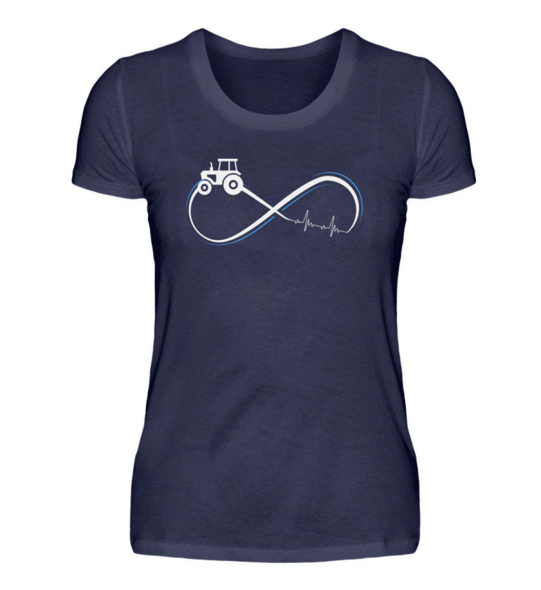 Traktor Infinity Simple · Damen T-Shirt-Damen Basic T-Shirt-Navy-S-Agrarstarz