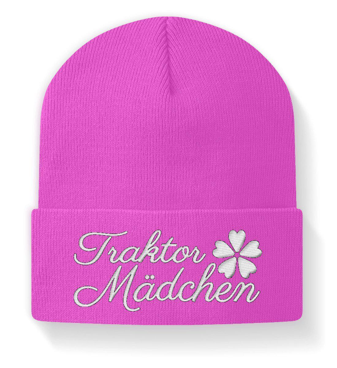 Traktor Mädchen · Beanie Mütze-Beanie mit Stick-Fuchsia-M-Agrarstarz