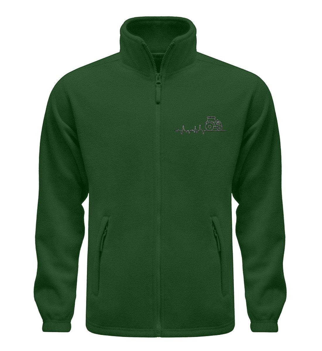Traktor Simple Heartbeat · Fleece Jacke mit Stick-Fleece Jacke mit Stick-Dark Green-S-Agrarstarz