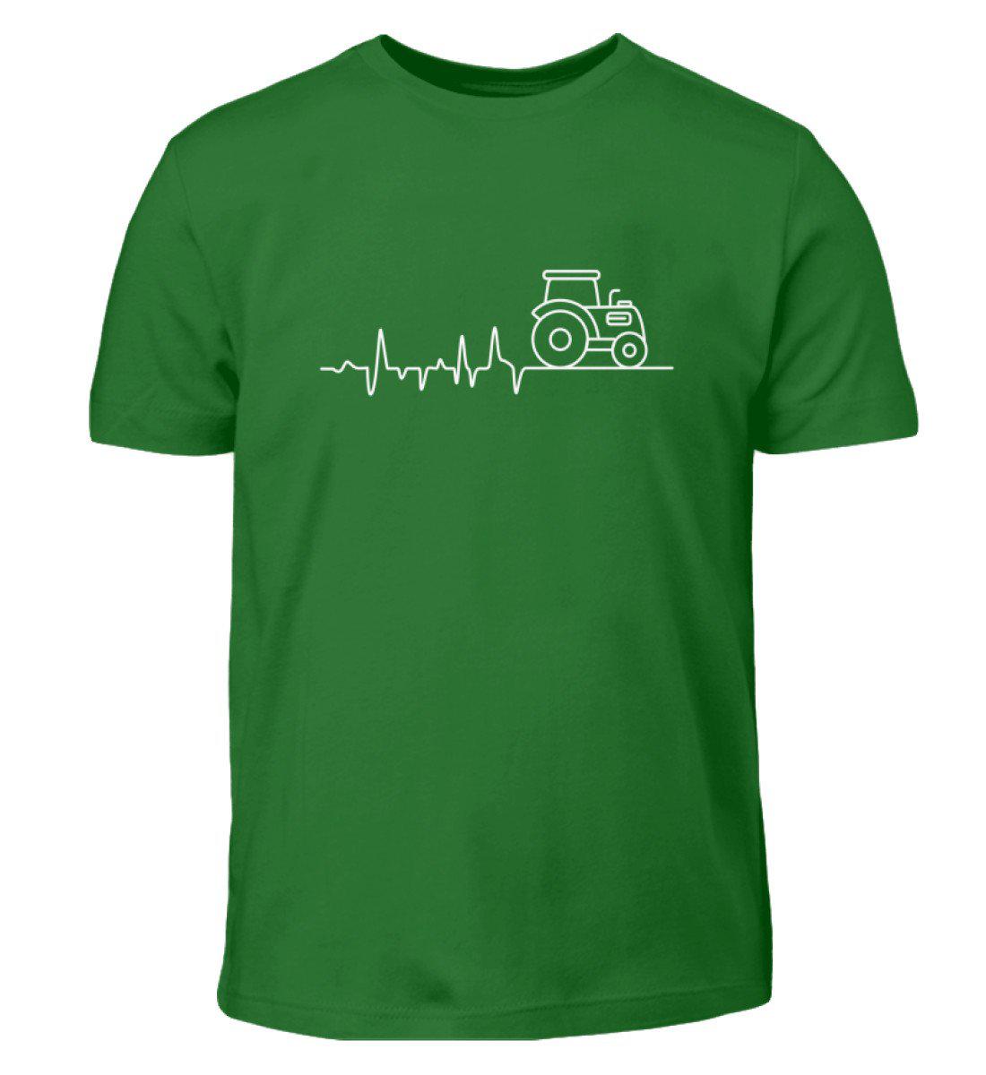 Traktor Simple Heartbeat · Kinder T-Shirt-Kinder T-Shirt-Kelly Green-12/14 (152/164)-Agrarstarz