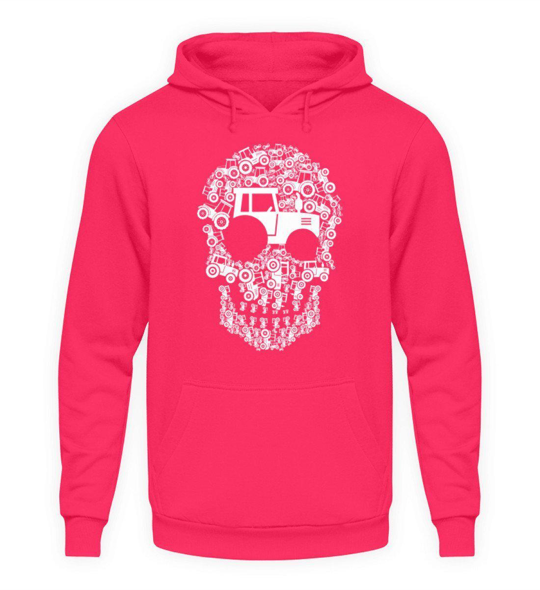 Traktor Totenkopf · Unisex Kapuzenpullover Hoodie-Unisex Hoodie-Hot Pink-S-Agrarstarz