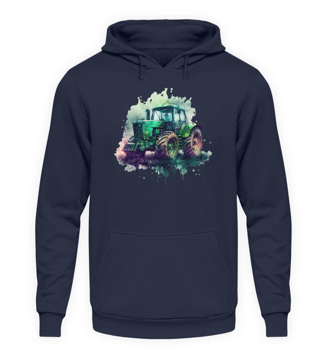 Traktor Wasserfarben 1 · Unisex Kapuzenpullover Hoodie-Unisex Hoodie-Oxford Navy-XS-Agrarstarz