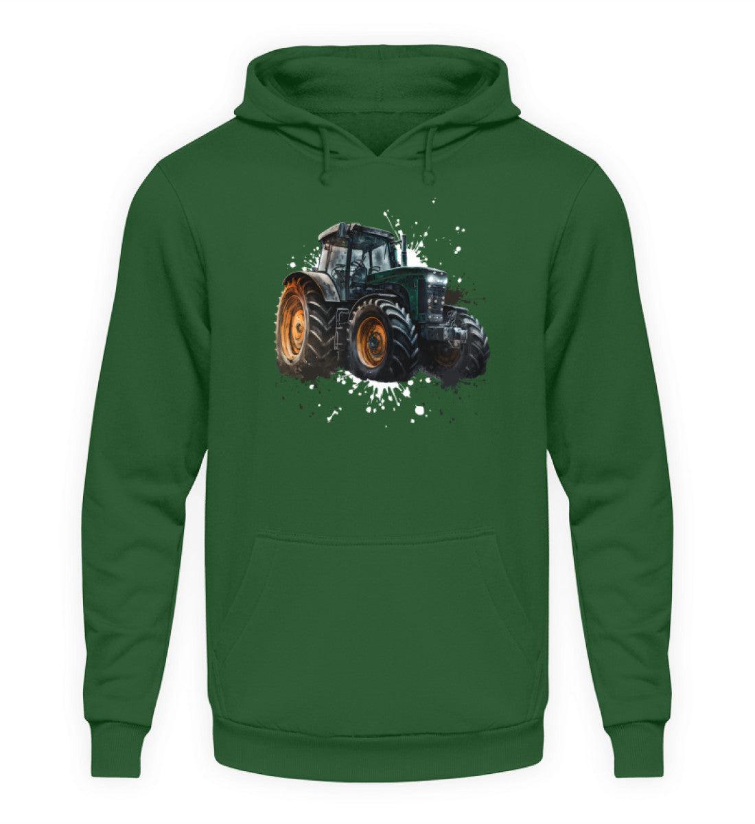 Traktor Wasserfarben 3 · Unisex Kapuzenpullover Hoodie-Unisex Hoodie-Bottle Green-XS-Agrarstarz